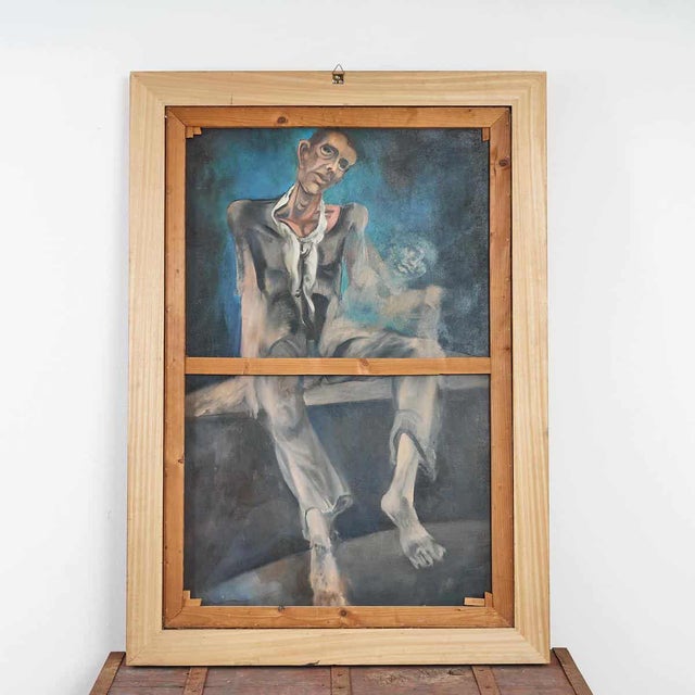Bruno Fantini, Modern Composition, Oil on Canvas For Sale - Image 7 of 11