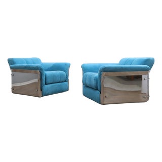 Vintage Larissa Armchairs by Vittorio Introini from Saporiti Italia, 1970s, Set of 2 For Sale