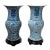 Antique Chinese Blue and White Porcelain Set of Two (2) Vase: Double Happiness Floral, Qing Dynasty Double Happiness Vase Set of Two For Sale