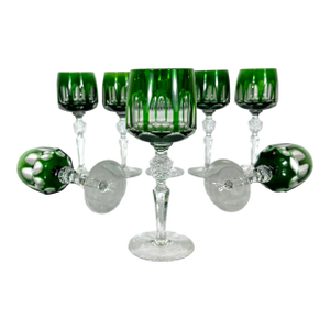 Set of 8 Nachtmann Antika 8" Wine Hocks, Ca 1975