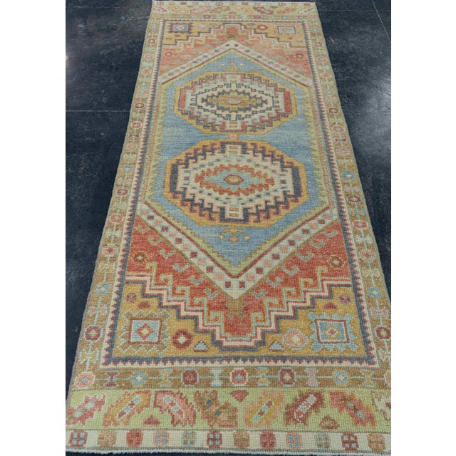 Turkish Oushak Rug 3' x 7'8" #19076 Explore a curated collection of hallway runners, wool rugs, and handmade masterpieces...