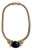 Vintage Trifari Necklace With Faux Lapis Cabachon For Sale