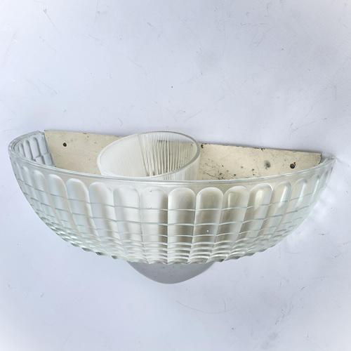 Art Deco Glass Wall Lamps from Holophane France, 1940s For Sale - Image 9 of 14