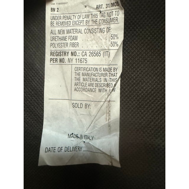 Natuzzi Maturità Italian Cognac Top Grain Leather Loveseat – Made in Italy For Sale - Image 10 of 11