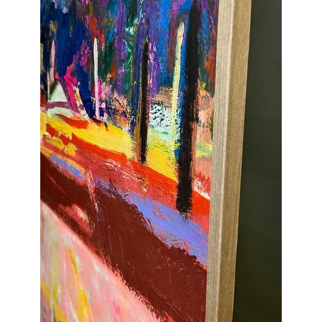 Jean Krille, Landscape 149, Oil on Masonite, 1989-1990 For Sale - Image 10 of 11