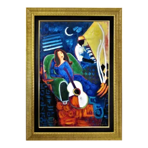 Sonia Del Signore, Woman with Guitar and Pianist, c.1990