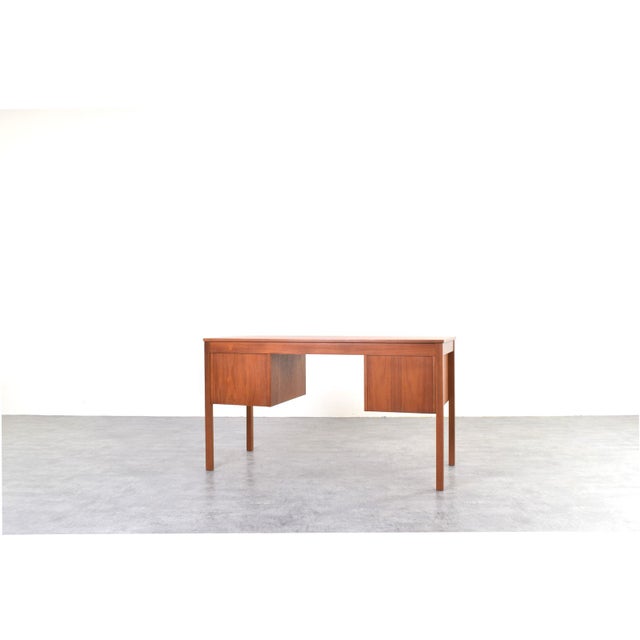 Brown Mid-Century Modern Danish Teak Desk from Domino Møbler, 1960s For Sale - Image 8 of 18