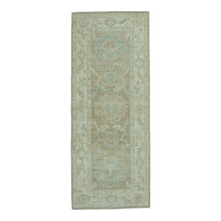 Turkish Oushak Rug 2'7" x 6'2" #19466 For Sale