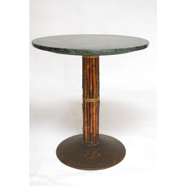 McGuire Bamboo & Marble Bistro Table Chairish