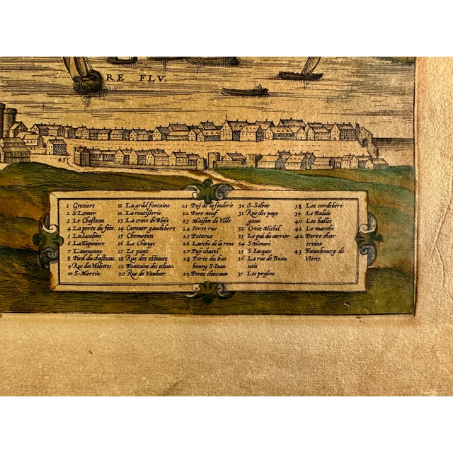 17th Century Antique Map, Bloys, George Braun & Frans Hogenberg, 1572-1617 For Sale - Image 5 of 10