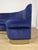 Curved Sofas in Blue Velvet with Brass Base, 1990s, Set of 2 For Sale - Image 3 of 9
