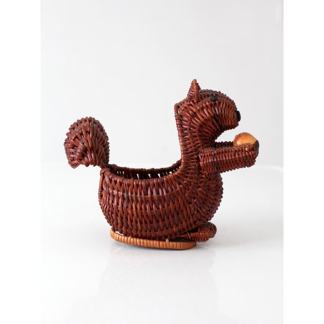 Cabin Vintage Wicker Squirrel Basket For Sale - Image 3 of 13
