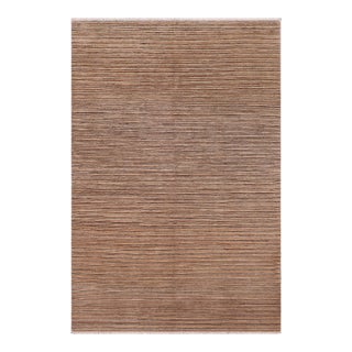 Boho Chic Gabbeh Beige/Rust Wool Rug - 5'9'' X 8'9'' For Sale