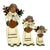 1980s Vintage Americana Fall Harvest Wood & Tole Angel Figurines - Set of 3, Thanksgiving. For Sale