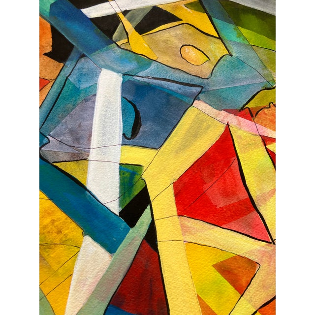 1970s 1970’s Original Abstract Watercolor Painting Signed For Sale - Image 5 of 5