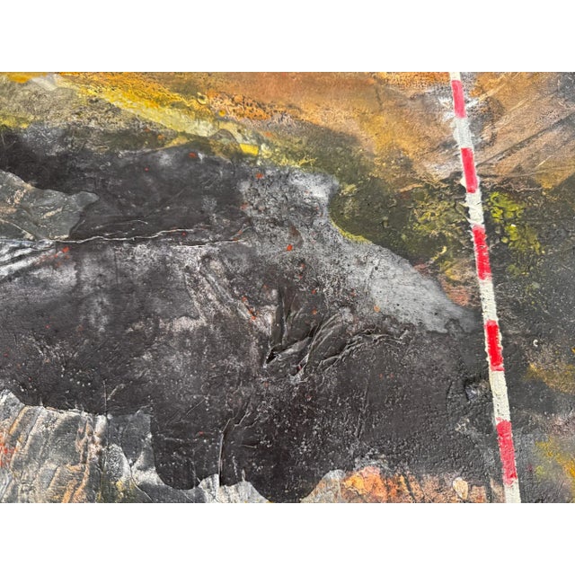 Contemporary Claude Pellier, Abstract Composition, 1990s, Canvas Painting For Sale - Image 3 of 6