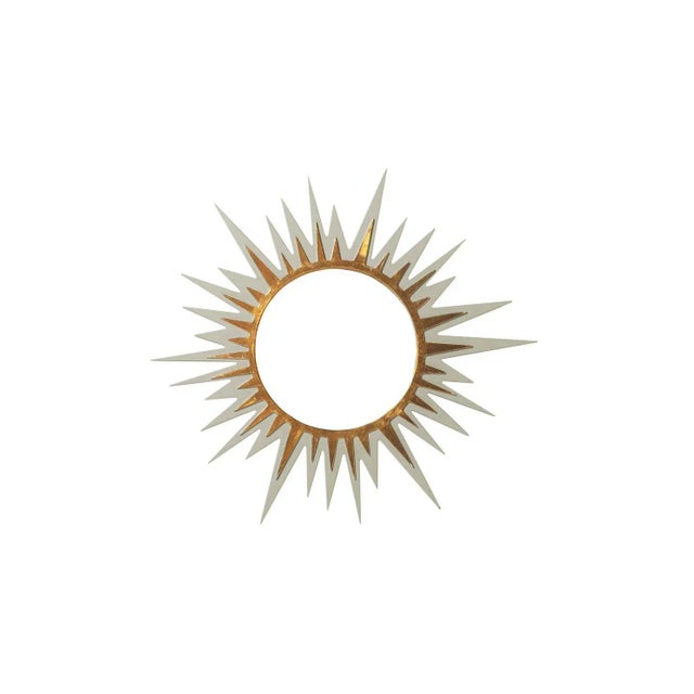 Contemporary Fleur Home Carnival Zulu Circle Mirror in Useful Gray, 36x36 For Sale - Image 3 of 3