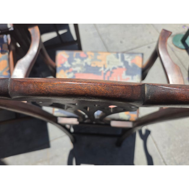 This set of 6 comes with two armchairs and 6 regular chairs. Total 8 chairs. All made of solid Brown Mahogany in the...