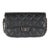 Black Quilted Caviar Flap Phone Handbag With Chain For Sale