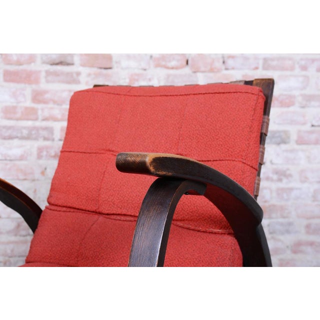 Art Deco Armchairs in Oak attributed to Jan Vaněk, Czech, 1940s, Set of 2 For Sale - Image 16 of 18