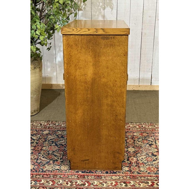 Wood English Double-Sided Oak School Library Bookcase For Sale - Image 7 of 14