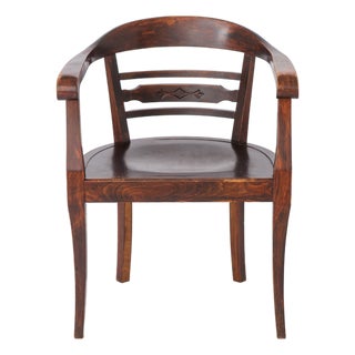 Vintage Armchair in Beech, 1930s For Sale