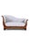 Empire Revival French Walnut Sofa in Ticking For Sale - Image 15 of 15