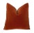 Contemporary Plush Burnt Red Down Filled Mohair Pillow For Sale - Image 3 of 3