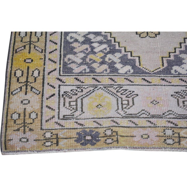Turkish Vintage Turkish Anatolian Hand Knotted Wool Rug, 3'x6'5'' For Sale - Image 3 of 5