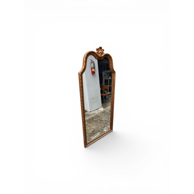 Wood 1960s Rococo/ Baroque Revival Large Gold Mirror For Sale - Image 7 of 9