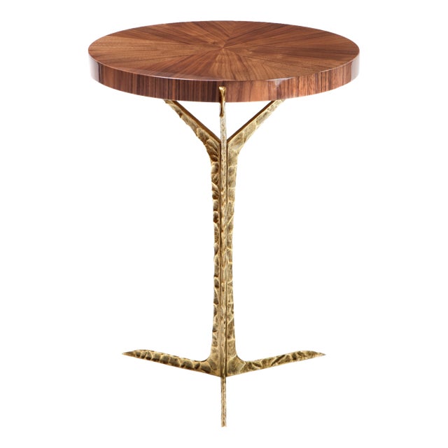 Alentejo Side Table in Walnut Veneer from Insidherland For Sale