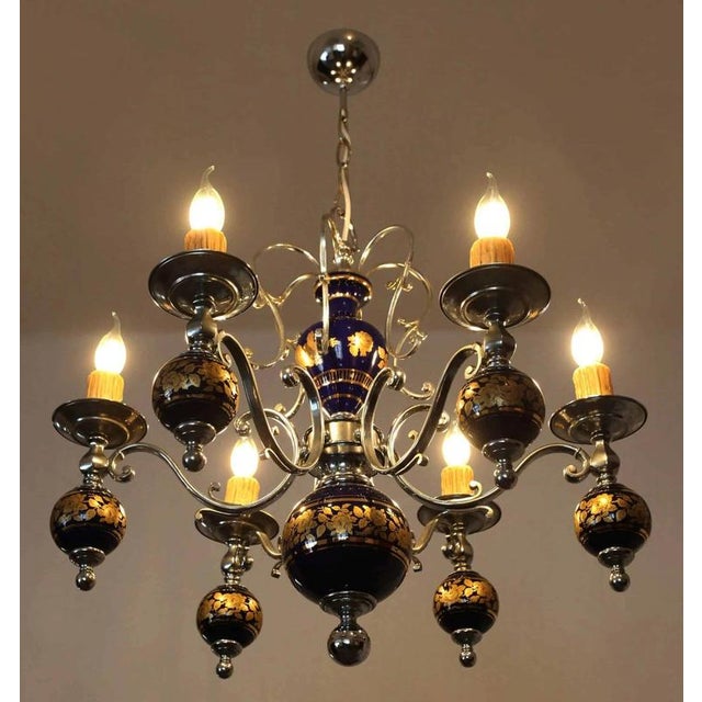 2000 - 2009 Vintage French Six-Arm Chandelier For Sale - Image 5 of 6