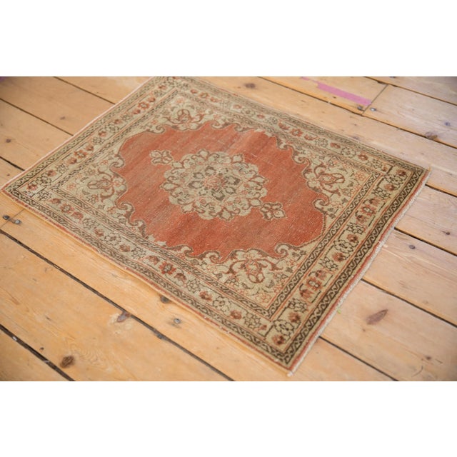 Traditional Distressed Antique Jalili Tabriz Rug Mat - 1'10" X 2'3" For Sale - Image 3 of 10