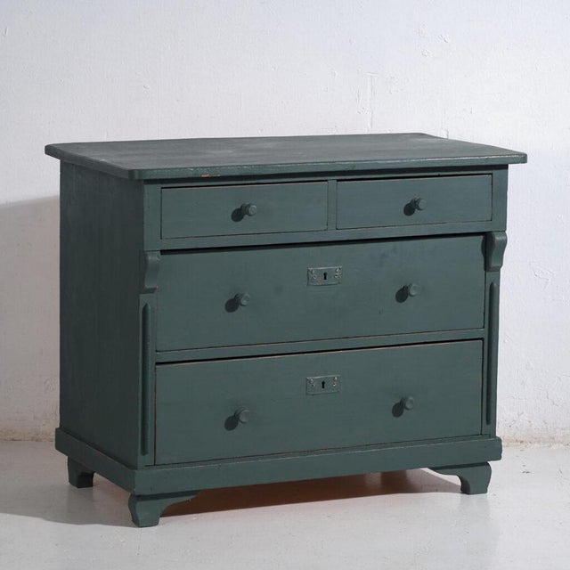 Antique Green Chest of Drawers by Amaru For Sale - Image 11 of 11