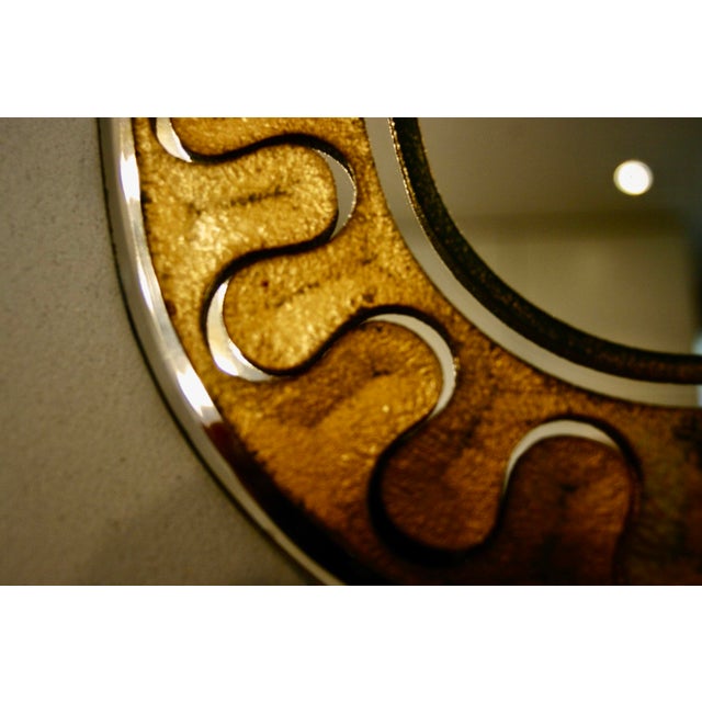 Stained Glass Mirror by Carlo Pagani, Italy, 1960s For Sale - Image 3 of 6