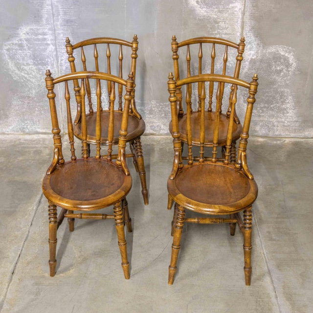 Brown Bentwood Dining Chairs, 1890s, Set of 4 For Sale - Image 8 of 9