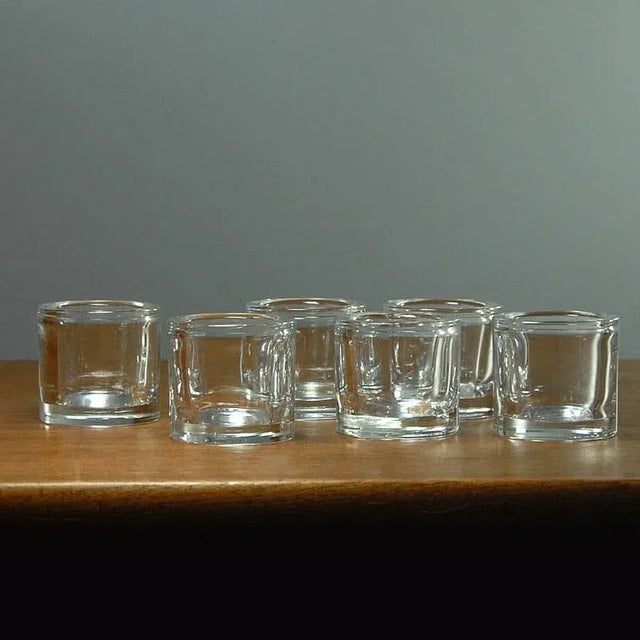 Iittala Glass Tableware Set by Heikki Orvola for Iittala, 1980s, Set of 6 For Sale - Image 4 of 7
