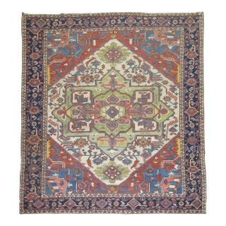 Zabihi Collection Antique Serapi Heriz Carpet For Sale