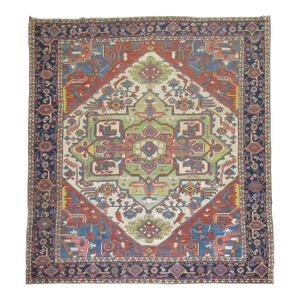 Zabihi Collection Antique Serapi Heriz Carpet