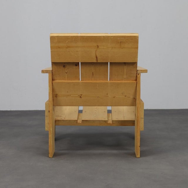 Gerrit Rietveld Crate Lounge Chair in the style of Gerrit Rietveld, 1980s For Sale - Image 4 of 9