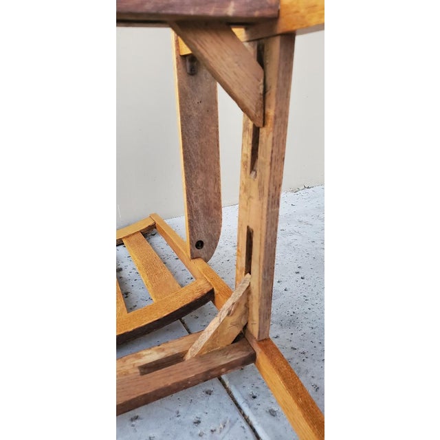 Early 20th Century 2 Matching 1910 Mission Quarter Sawn Oak & Removable Leather Seat Arm Chairs For Sale - Image 13 of 18