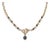 Lovely 4.70ct Sapphire & Diamond 18k Yellow Gold Floral Necklace For Sale