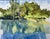 Where the Forest Meets Life by Timothy J. Standring | Watercolor on paper of trees by a water body For Sale