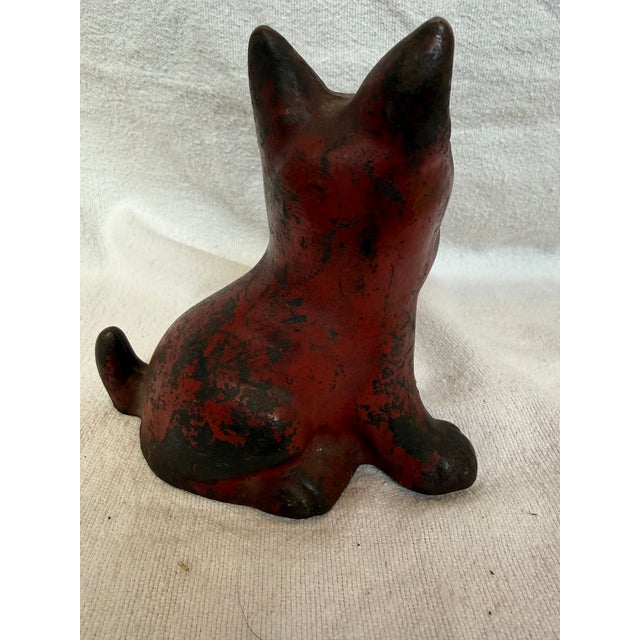 Art Deco 1940s Cast Iron Thick Browed Unusual Scotty Dog For Sale - Image 3 of 9