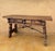 1930s Low Rustic Walnut Console Table with Two Drawers and Iron Stretcher For Sale - Image 9 of 9