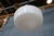 Vintage Brass Milk Glass Schoolhouse Hanging Pendant Swag Light Chandelier For Sale - Image 6 of 12