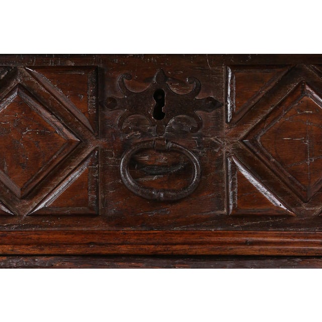 Antique Spanish Console Table in Carved Oak with Drawers, 1700s For Sale - Image 14 of 18
