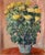 Pino Romanò, Yellow Roses, 2000s, Oil Painting on Canvas For Sale