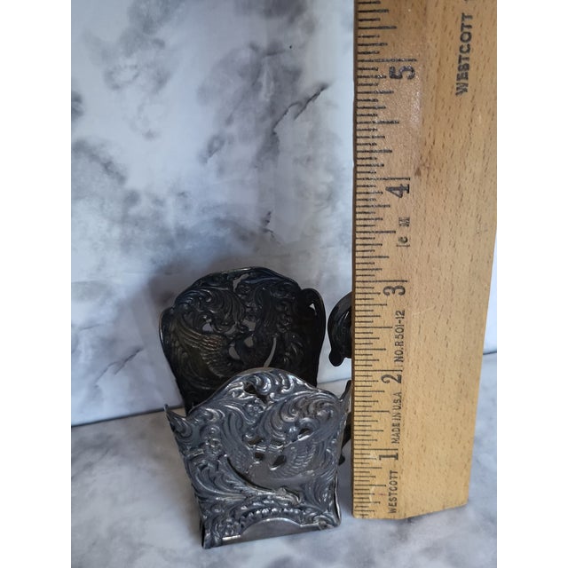 Vintage Pewter Inkwell Holder For Sale - Image 15 of 15