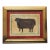 Black Sheep Folk Art Americana English Traditional Beige Burgundy Original Oil Painting by Cleo Plowden For Sale